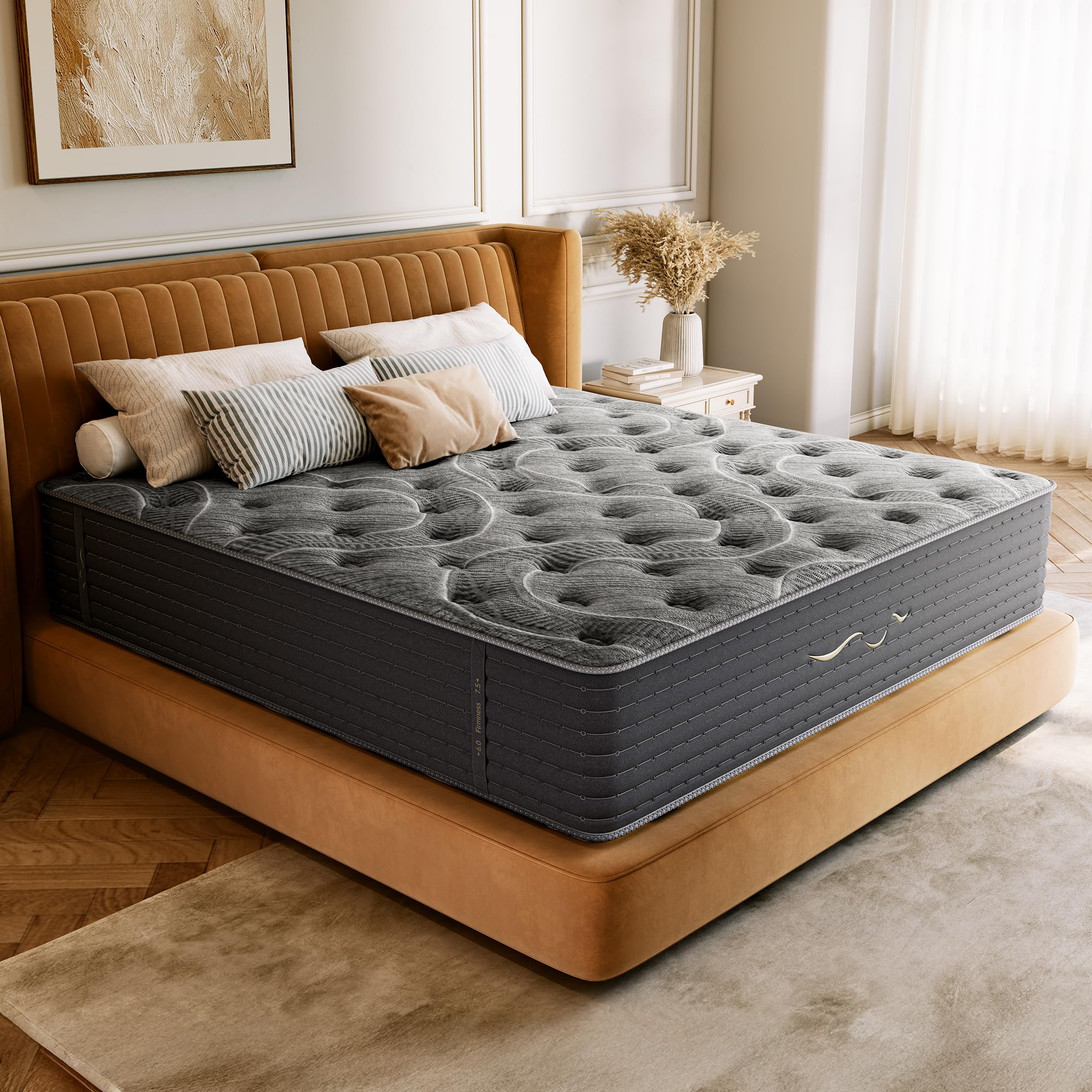 Amazon.com: TXO 12 Inch Cashmere Hybrid King Mattress in a Box